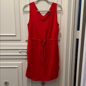 Vibrant Red Sleeveless Dress